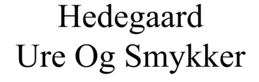 hedegaard ure og smykker 